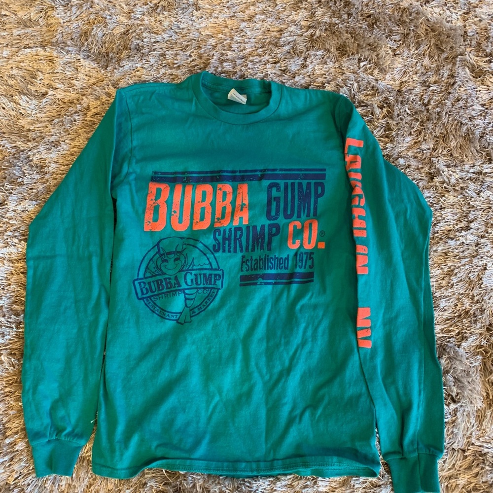 Bubba Gump Turquoise long sleeve size small